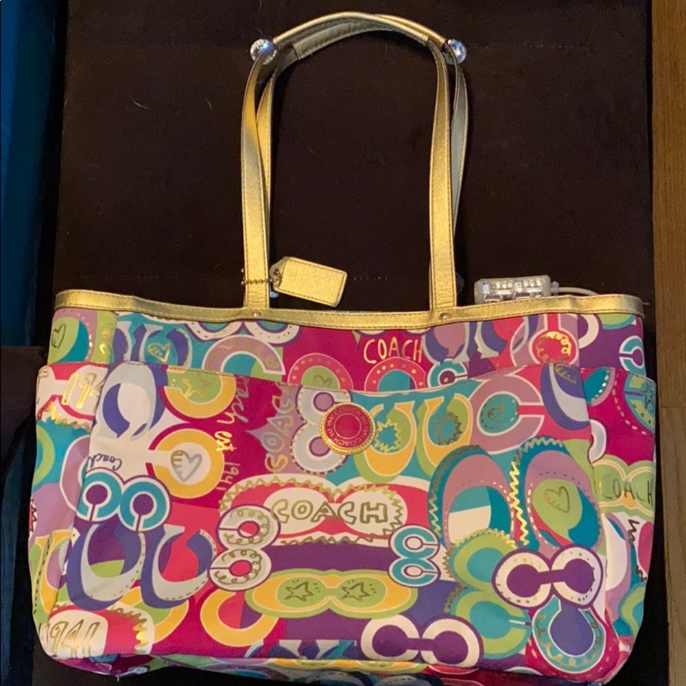 Colorful coach bag